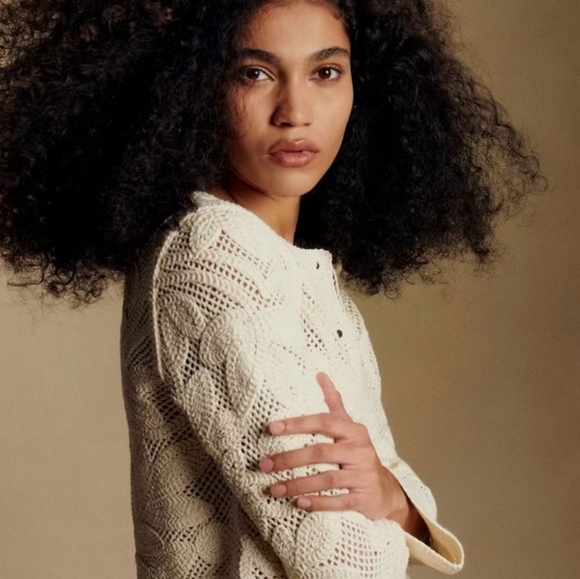 Sezane Nora Cardigan In Ecru - Picture 5 of 15